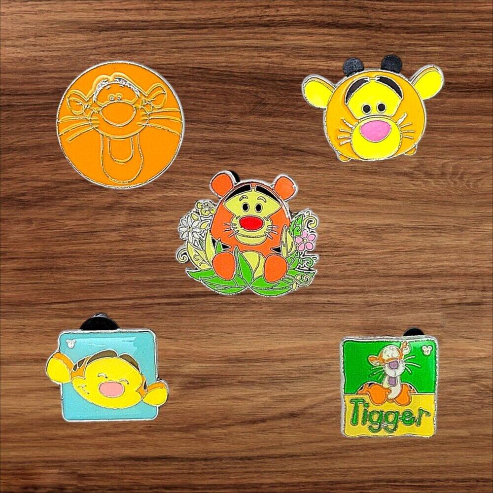 5 Tigger Winnie the Pooh Disney Parks Trading Pins, Plus 2 Bonus Pins